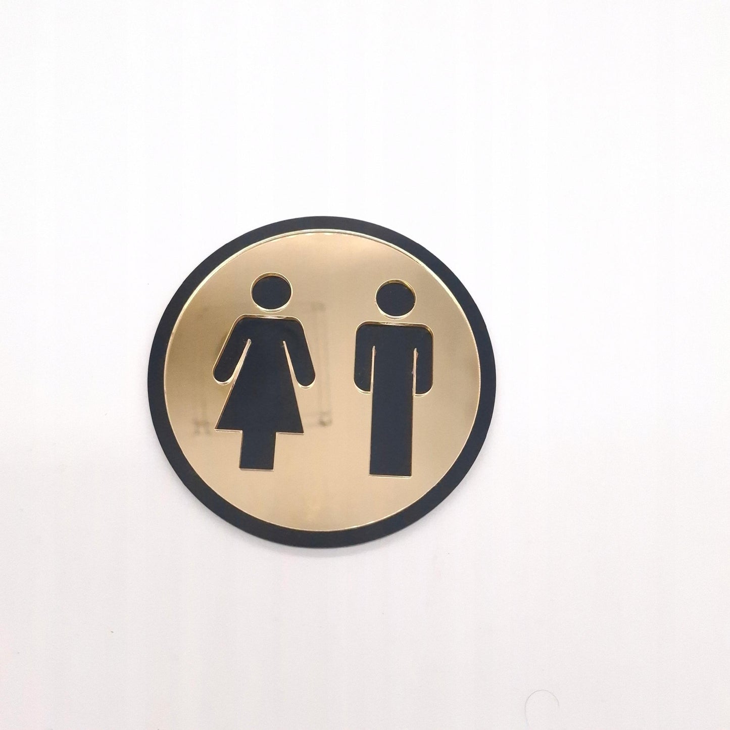 TABLICZKA NA DRZWI TOALETA WC ZNAK SYMBOL MĘSKI DAMSKI PIKTORGRAM 9x9 cm