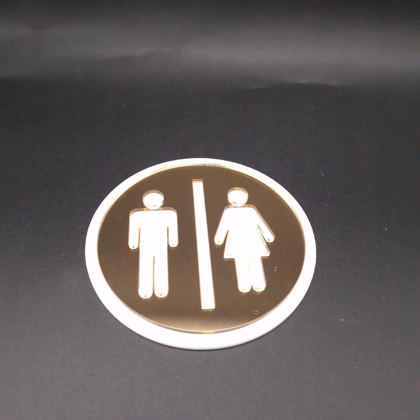 TOALETA OZNACZENIE WC ZNAK SYMBOL MĘSKI DAMSKI ZNACZEK RÓŻNE KOLORY 9x9cm