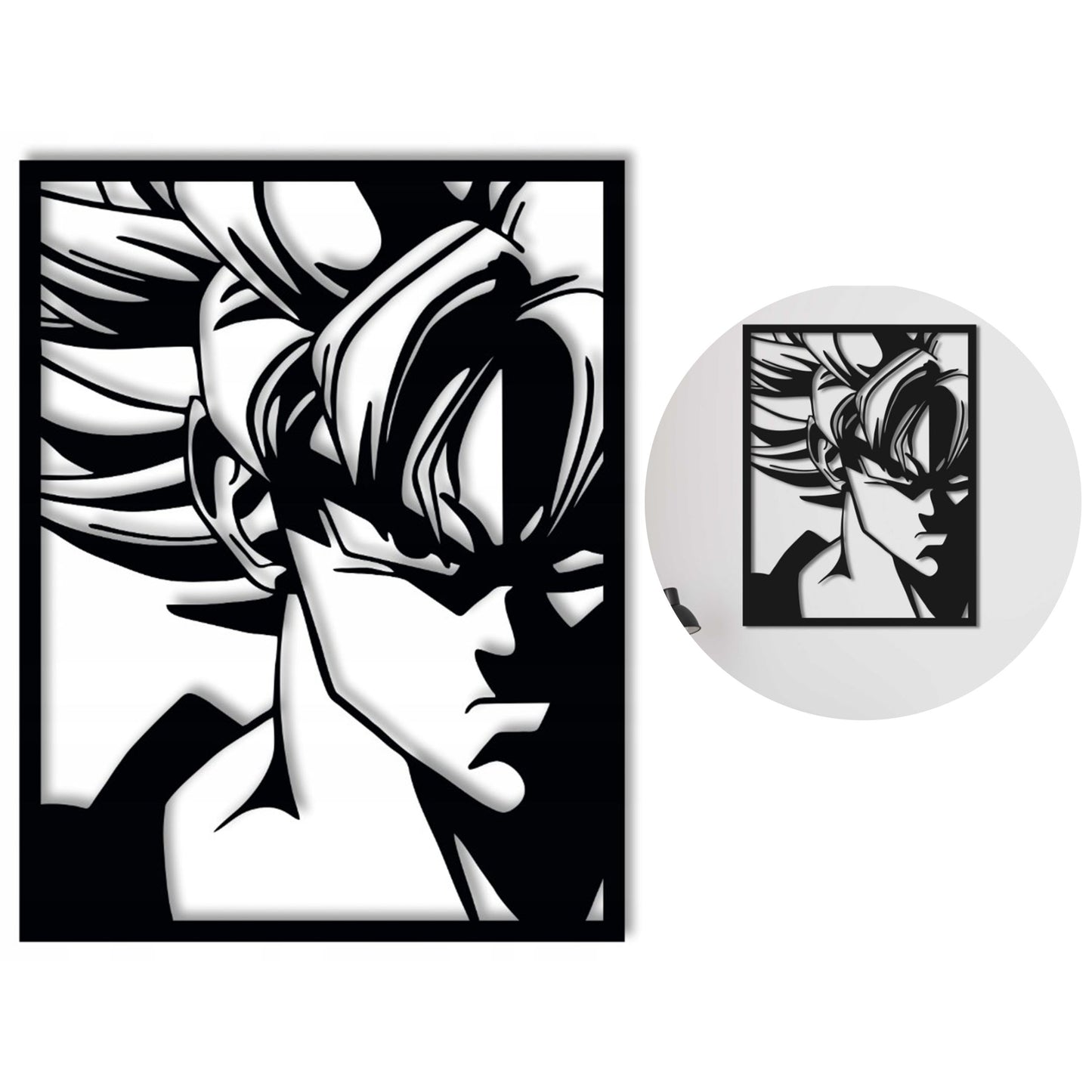OBRAZ AŻUROWY DRAGON BALL SON GOKU 39CM SOLIDNA DEKORACJA ŚCIENNA ANIME