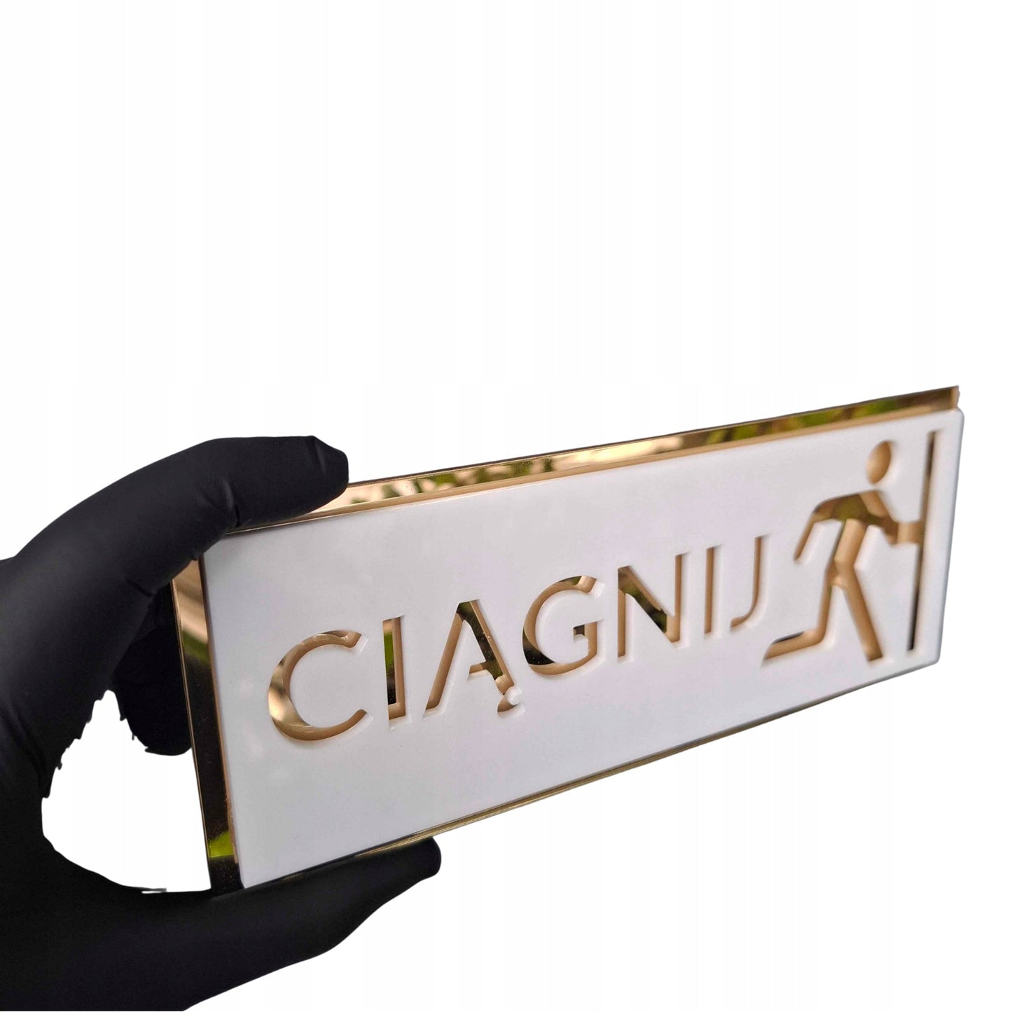 TABLICZKI TABLICZKA INFORMACYJNA BHP CIĄGNIJ PCHAJ CIĄGNĄĆ PCHAĆ 2szt.