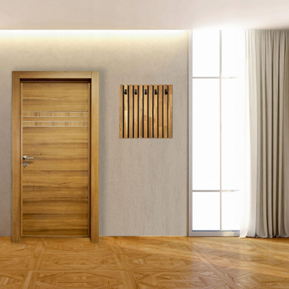 STYLOWY MODUŁOWY WIESZAK Z LAMELI LAMELE 10 HAKÓW LOFT MINIMALISTYCZNY