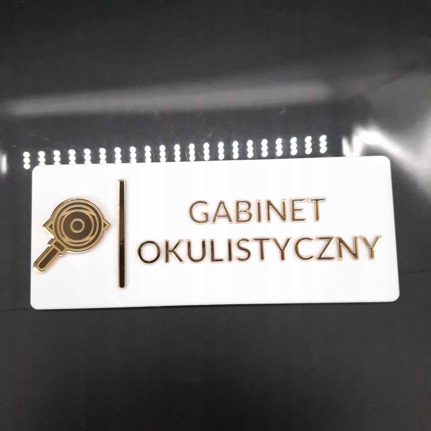 TABLICZKA GABINET OKULISTYCZNY NA DRZWI DO PRZYCHODNI KLINIKI GABINETÓW 3D