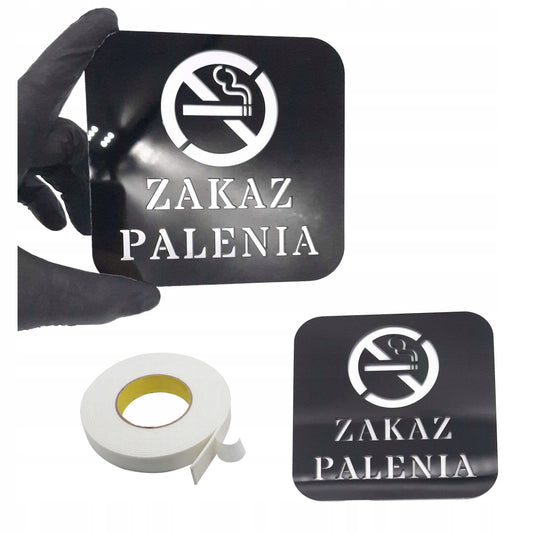 TABLICZKA ZAKAZ PALENIA INFORMACYJNA NO SMOKING PREMIUM DO FIRMY 9x9 cm