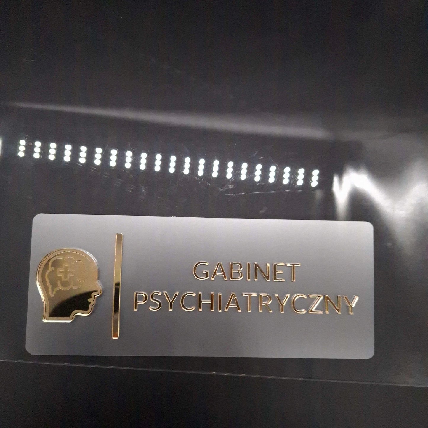TABLICZKA GABINET PSYCHIATRYCZNY NA DRZWI INFORMACYJNA DO KLINIK PORADNI 3D