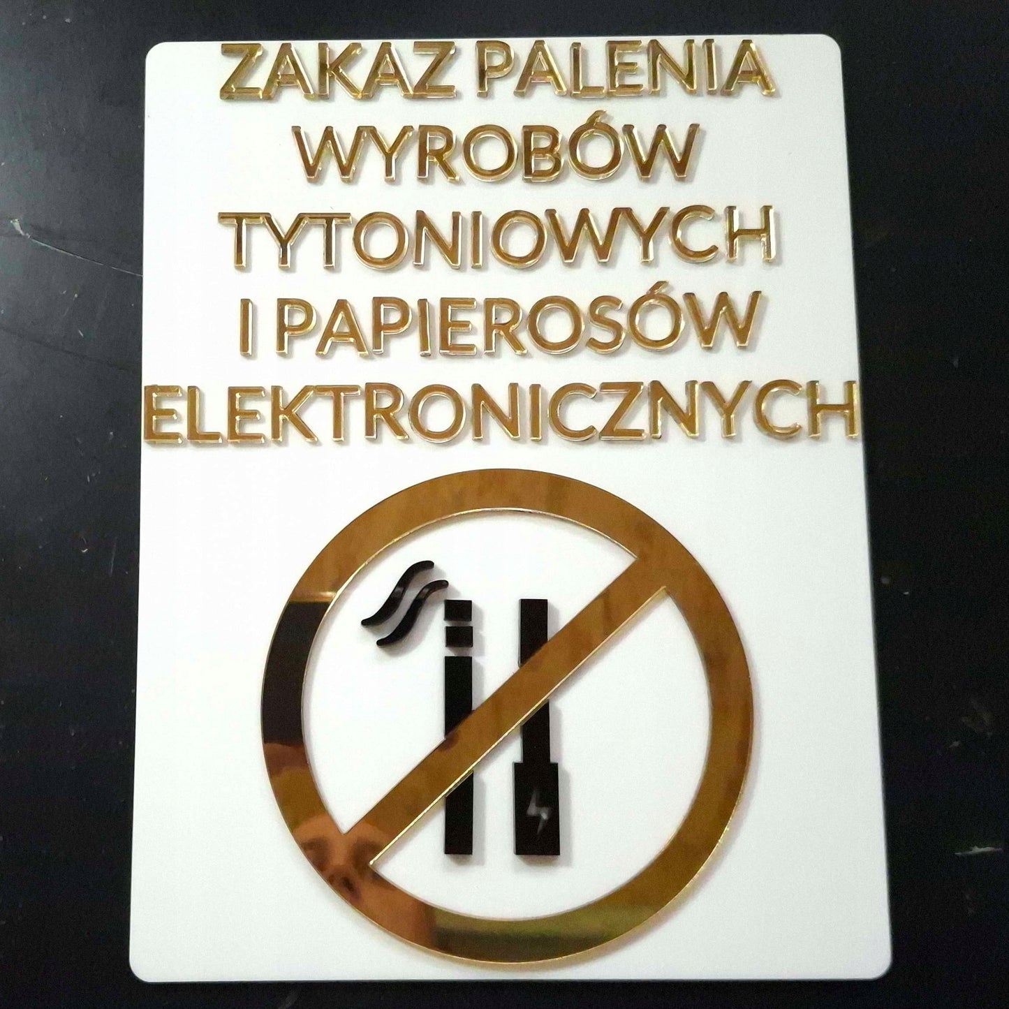 ZNAK TABLICZKA ZAKAZ PALENIA WYROBÓW TYTONIOWYCH E-PAPIEROSÓW JEDNORAZÓWEK