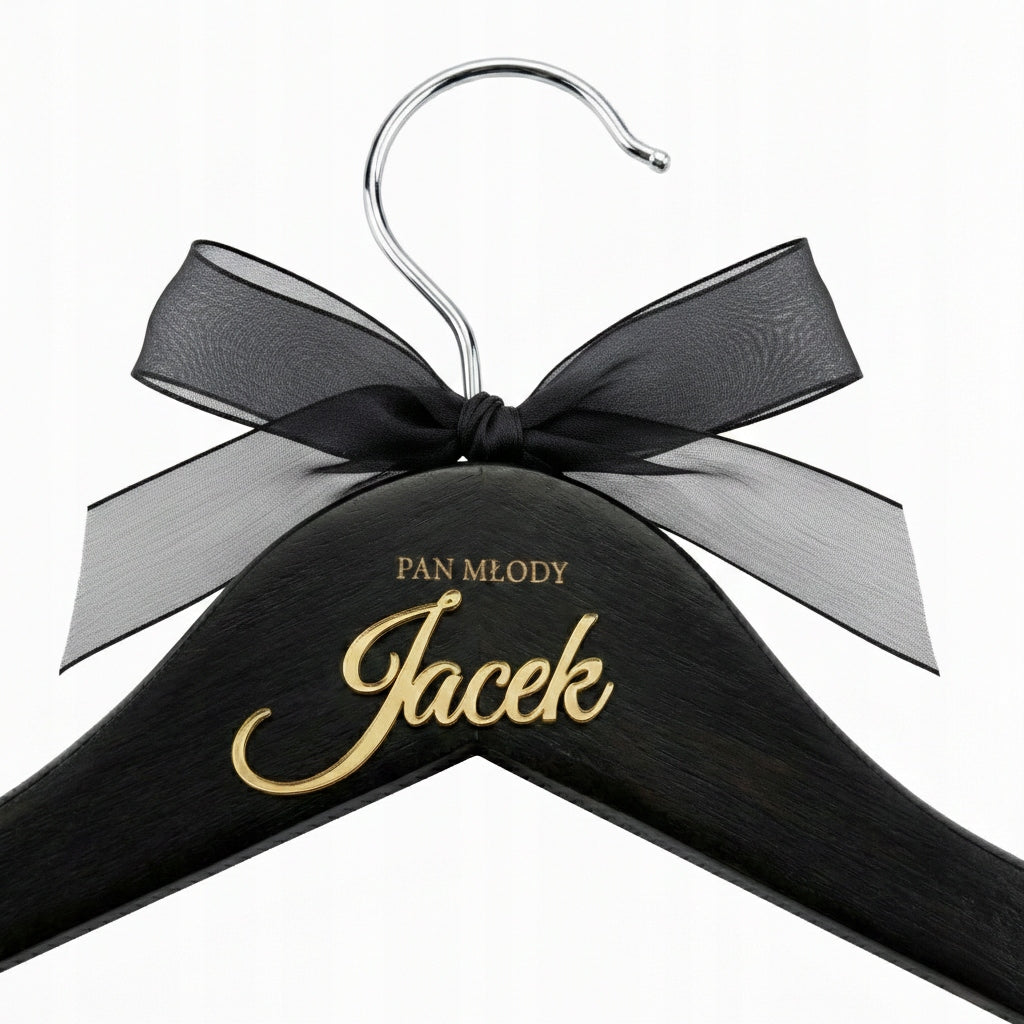 WIESZAKI ŚLUBNE ZŁOTE LUSTRO NAPISY TWOJE IMIĘ NA ŚLUB