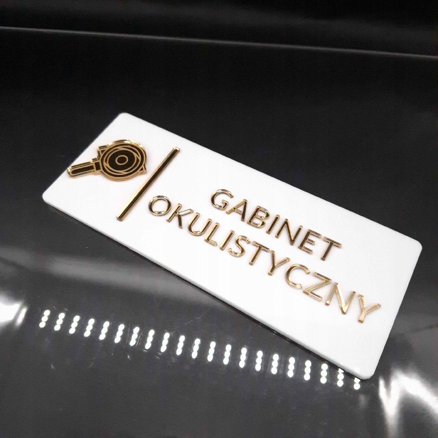 TABLICZKA GABINET OKULISTYCZNY NA DRZWI DO PRZYCHODNI KLINIKI GABINETÓW 3D
