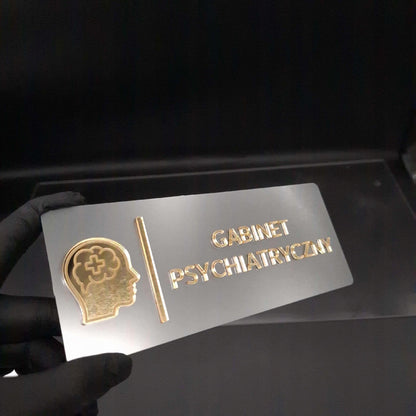 TABLICZKA GABINET PSYCHIATRYCZNY NA DRZWI INFORMACYJNA DO KLINIK PORADNI 3D