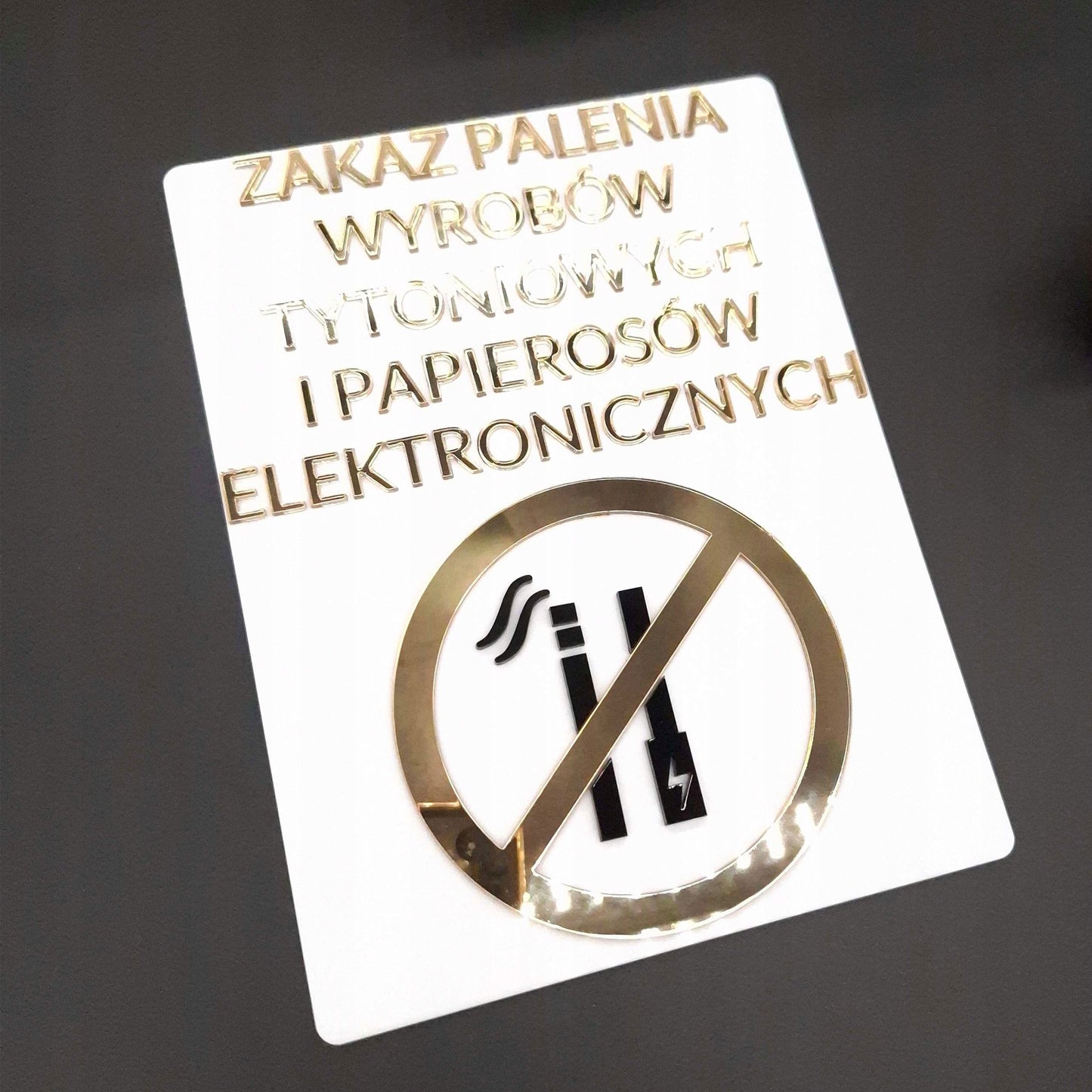 ZNAK TABLICZKA ZAKAZ PALENIA WYROBÓW TYTONIOWYCH E-PAPIEROSÓW JEDNORAZÓWEK