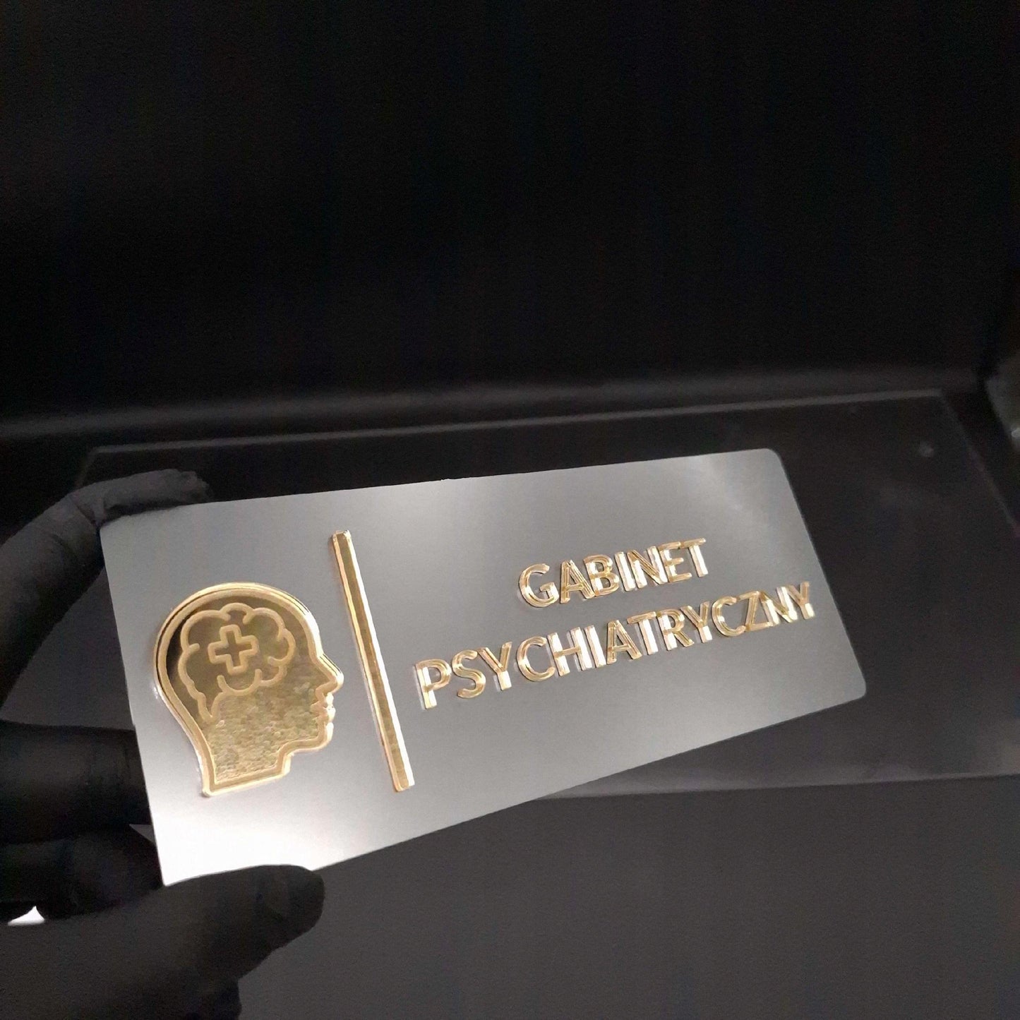 TABLICZKA GABINET PSYCHIATRYCZNY NA DRZWI INFORMACYJNA DO KLINIK PORADNI 3D