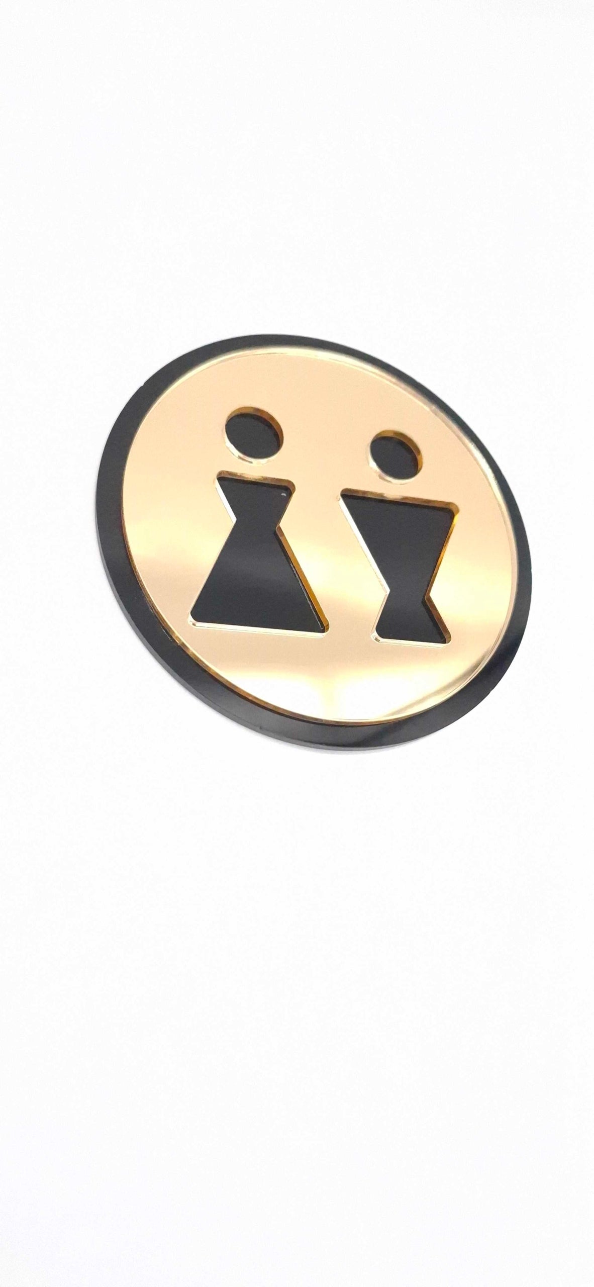 TABLICZKA TOALETA WC ZNAK SYMBOL OZNACZENIE MĘSKI DAMSKI ZNACZEK 9x9 cm