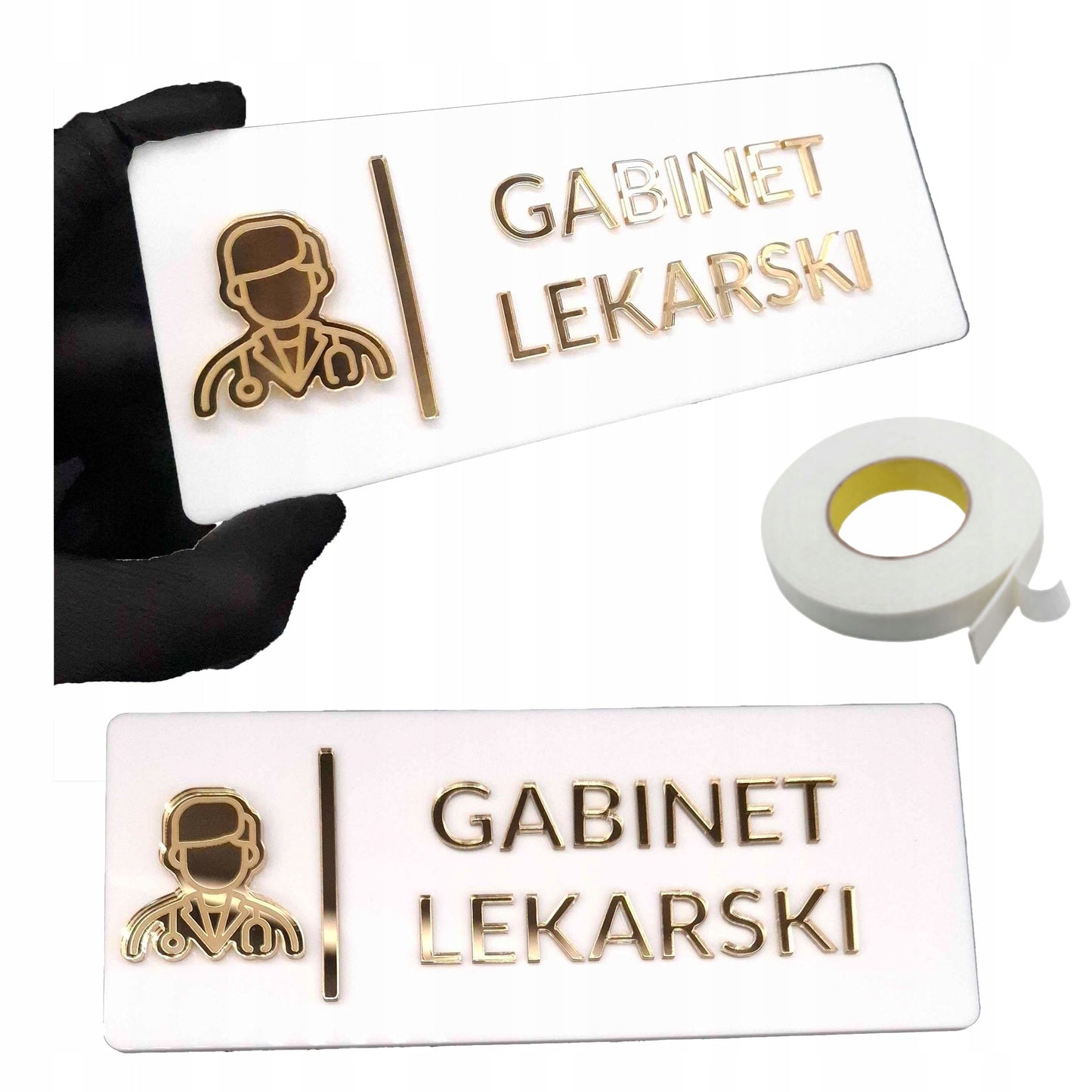 TABLICZKA NA DRZWI Z NAPISEM GABINET LEKARSKI DO KLINIK PRZYCHODNI 3D