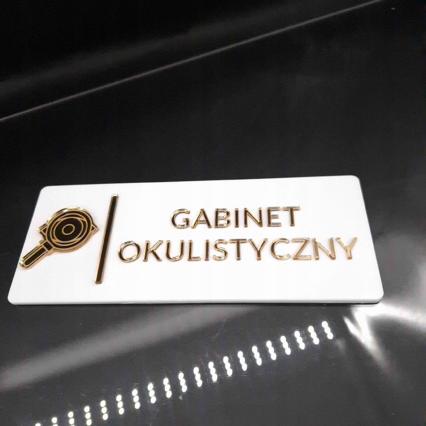 TABLICZKA GABINET OKULISTYCZNY NA DRZWI DO PRZYCHODNI KLINIKI GABINETÓW 3D