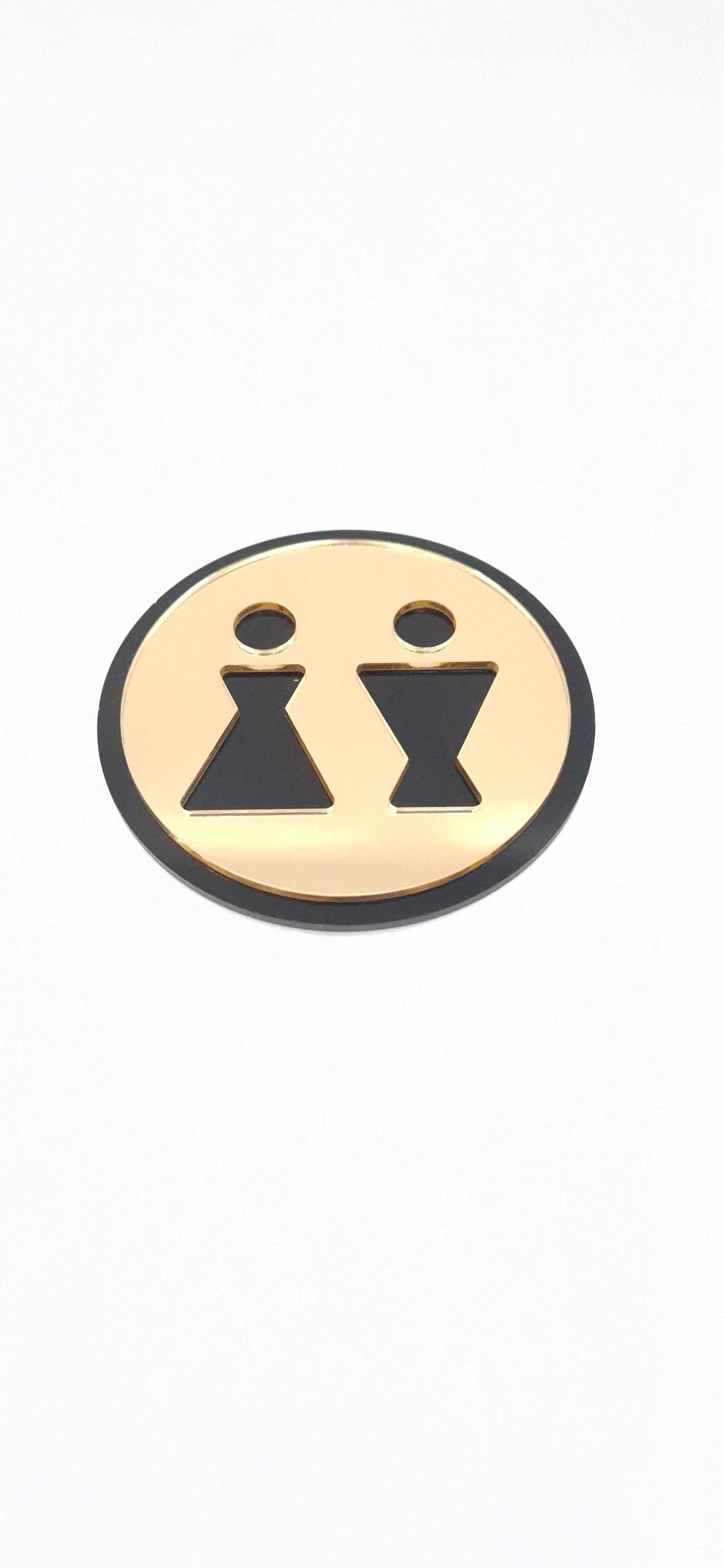 TABLICZKA TOALETA WC ZNAK SYMBOL OZNACZENIE MĘSKI DAMSKI ZNACZEK 9x9 cm