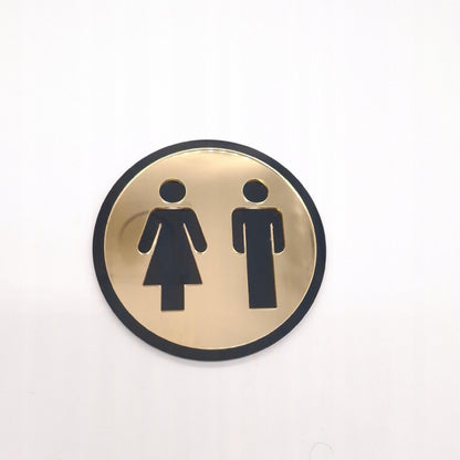 TABLICZKA NA DRZWI TOALETA WC ZNAK SYMBOL MĘSKI DAMSKI PIKTORGRAM 9x9 cm