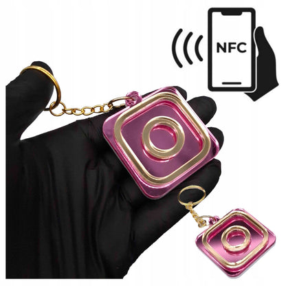 BRELOK NFC INSTAGRAM PERSONALIZOWANY TAG NFC NTAG215 13.56MHz PROGRAMOWALNY
