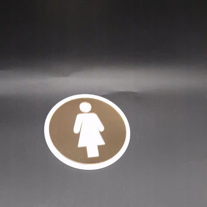 TOALETA OZNACZENIE WC ZNAK SYMBOL MĘSKI DAMSKI ZNACZEK SAMOPRZYLEPNA 9x9 cm