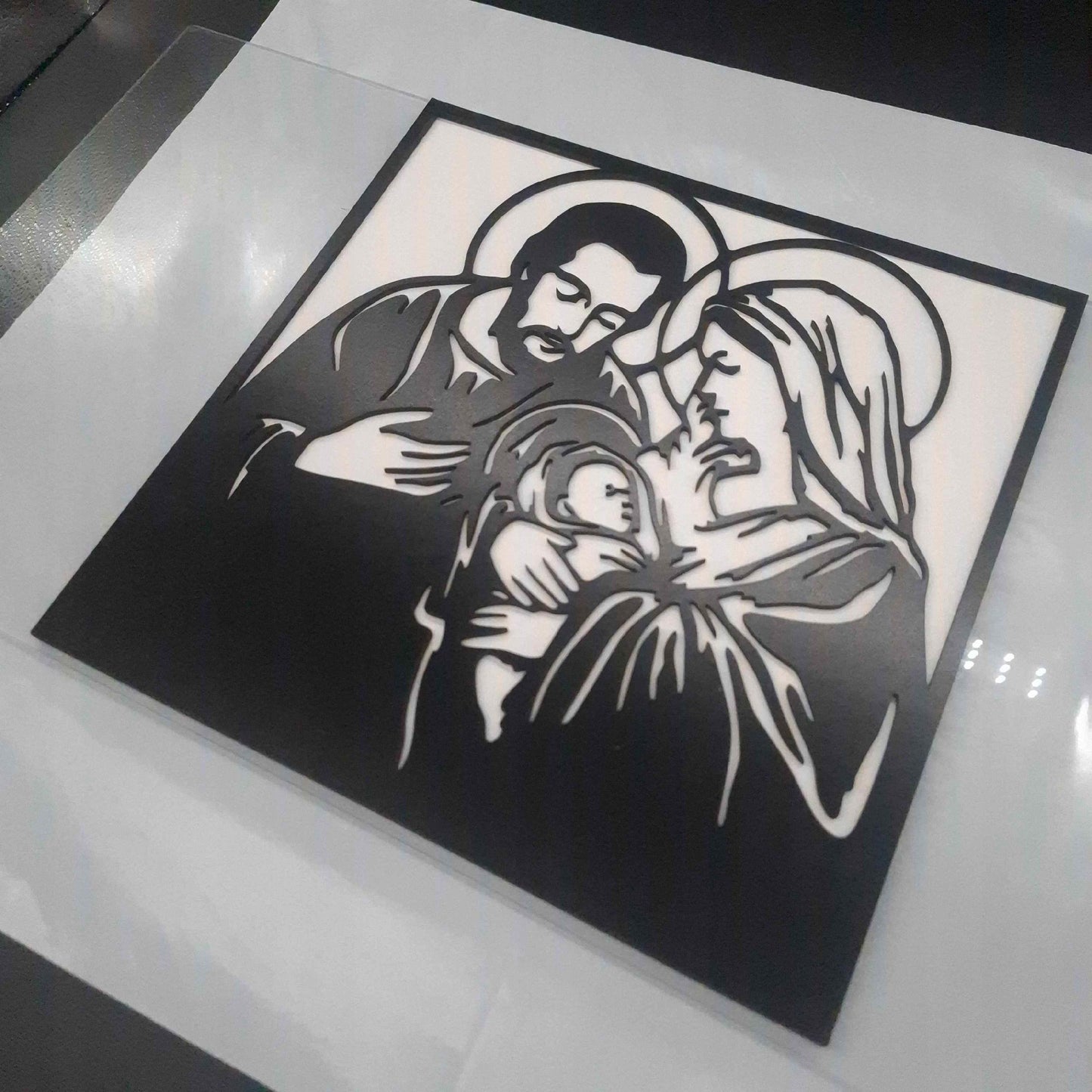 OBRAZ RODZINA BOŻA JEZUS MARIA DEWOCJONALIA NA ŚCIANĘ DO SALONU NA ŚWIĘTA