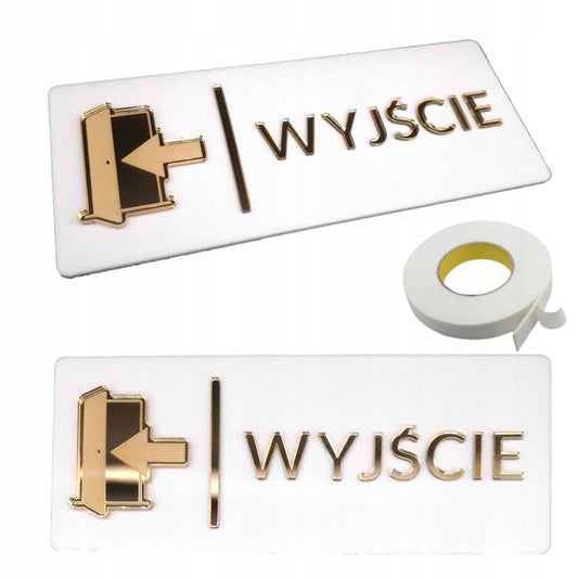 TABLICZKA WyJŚCIE INFORMACYJNA NA DRZWI GLAMOUR PREMIUM RÓŻNE KOLORY 3D