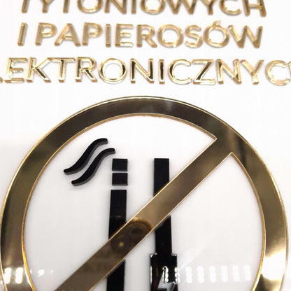 ZNAK TABLICZKA ZAKAZ PALENIA WYROBÓW TYTONIOWYCH E-PAPIEROSÓW JEDNORAZÓWEK