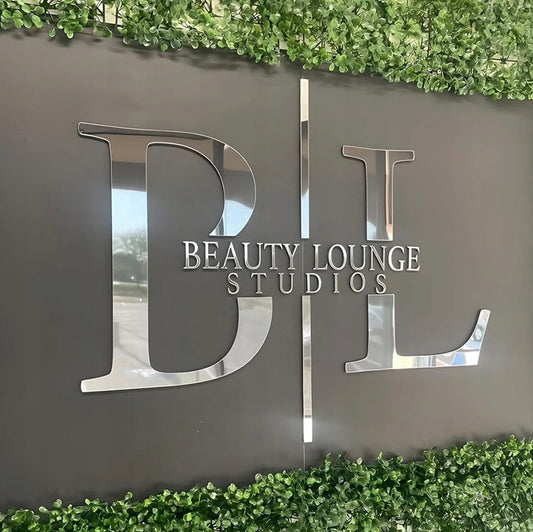 LITERY TABLICA LOGO SZYLD FIRMOWY 3D ZLOTE SREBRNE GLAMOUR REKLAMA NAPIS