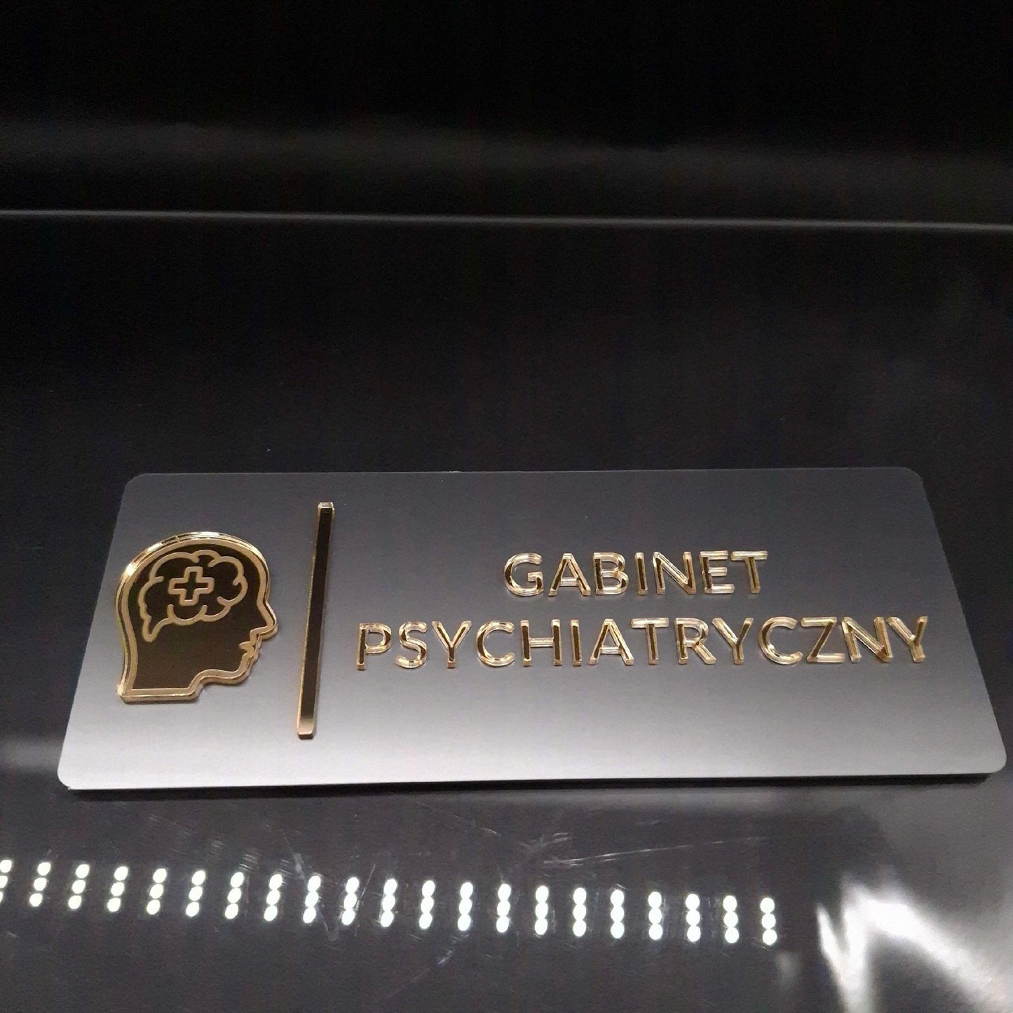 TABLICZKA GABINET PSYCHIATRYCZNY NA DRZWI INFORMACYJNA DO KLINIK PORADNI 3D