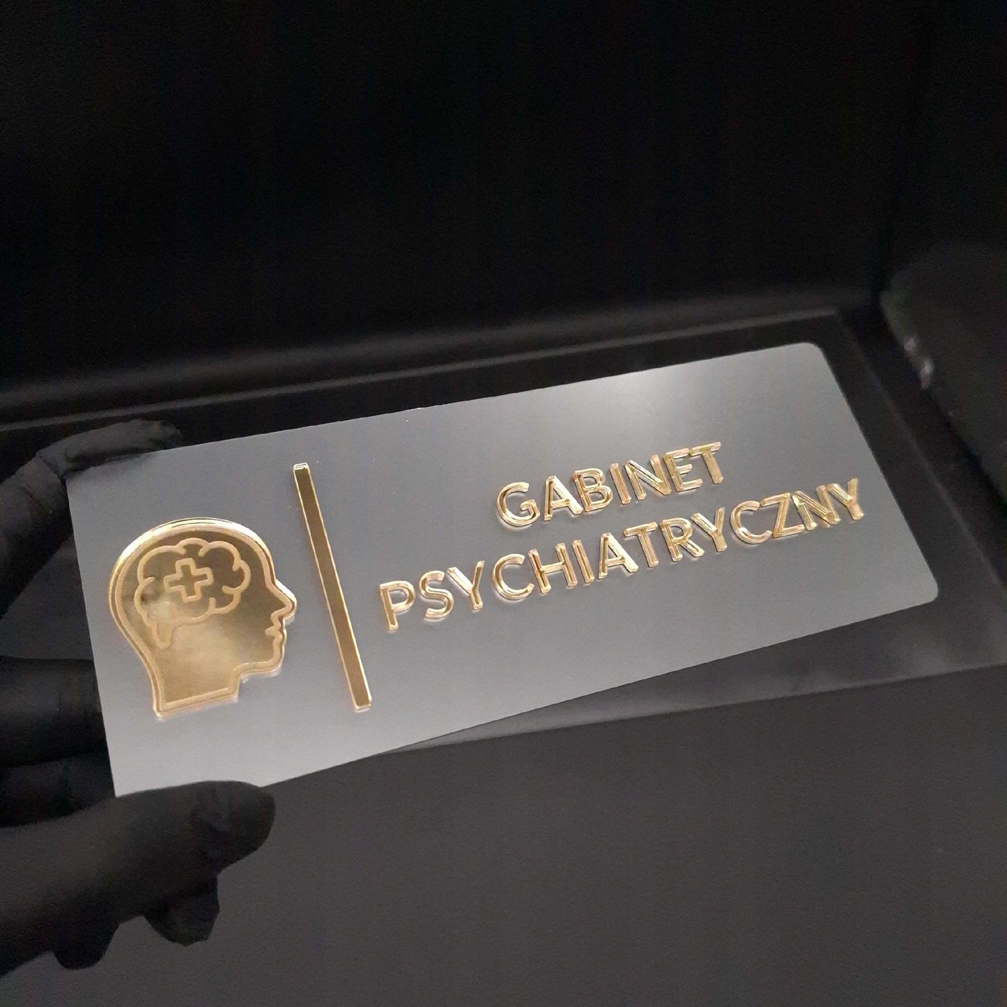 TABLICZKA GABINET PSYCHIATRYCZNY NA DRZWI INFORMACYJNA DO KLINIK PORADNI 3D