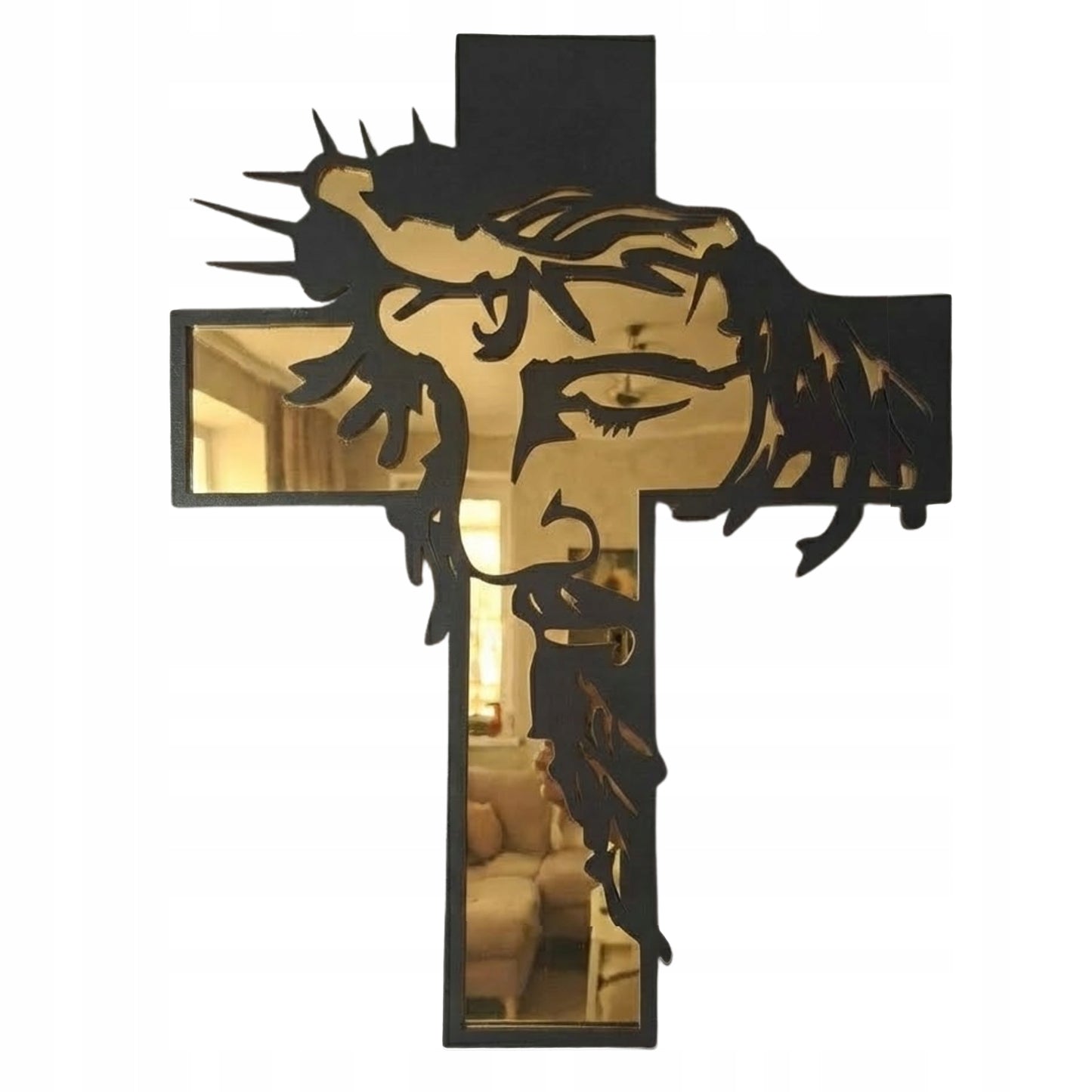 KRZYŻ KRZYŻYK Z JESUZEM JEZUS CHRYSTUS NA ŚCIANĘ OBRAZ RELIGIJNY AŻUROWY