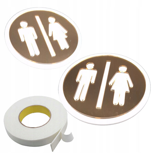 TOALETA OZNACZENIE WC ZNAK SYMBOL MĘSKI DAMSKI ZNACZEK RÓŻNE KOLORY 9x9cm