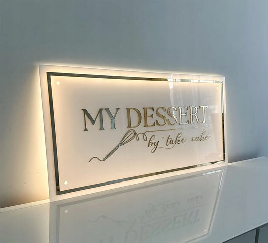 LOGO Z PLEKSI SZYLD REKLAMOWY TABLICA FIRMOWA LED 3D LUSTRO PERSONALIZOWANE