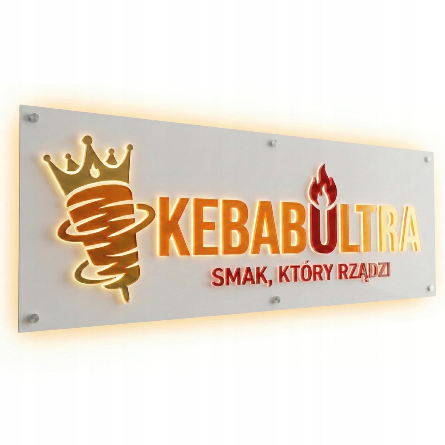 LOGO Z PLEKSI SZYLD REKLAMOWY TABLICA FIRMOWA LED 3D LUSTRO PERSONALIZOWANE