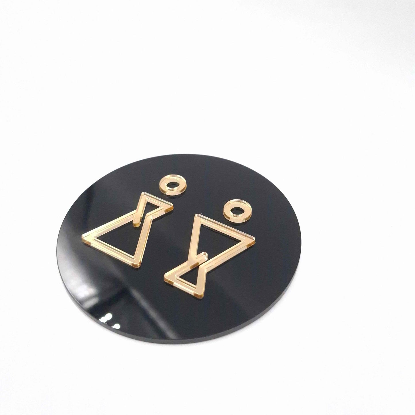 TABLICZKA NA DRZWI TOALETA WC ZNAK SYMBOL MĘSKI DAMSKI PIKTORGRAM 9 x 9 cm