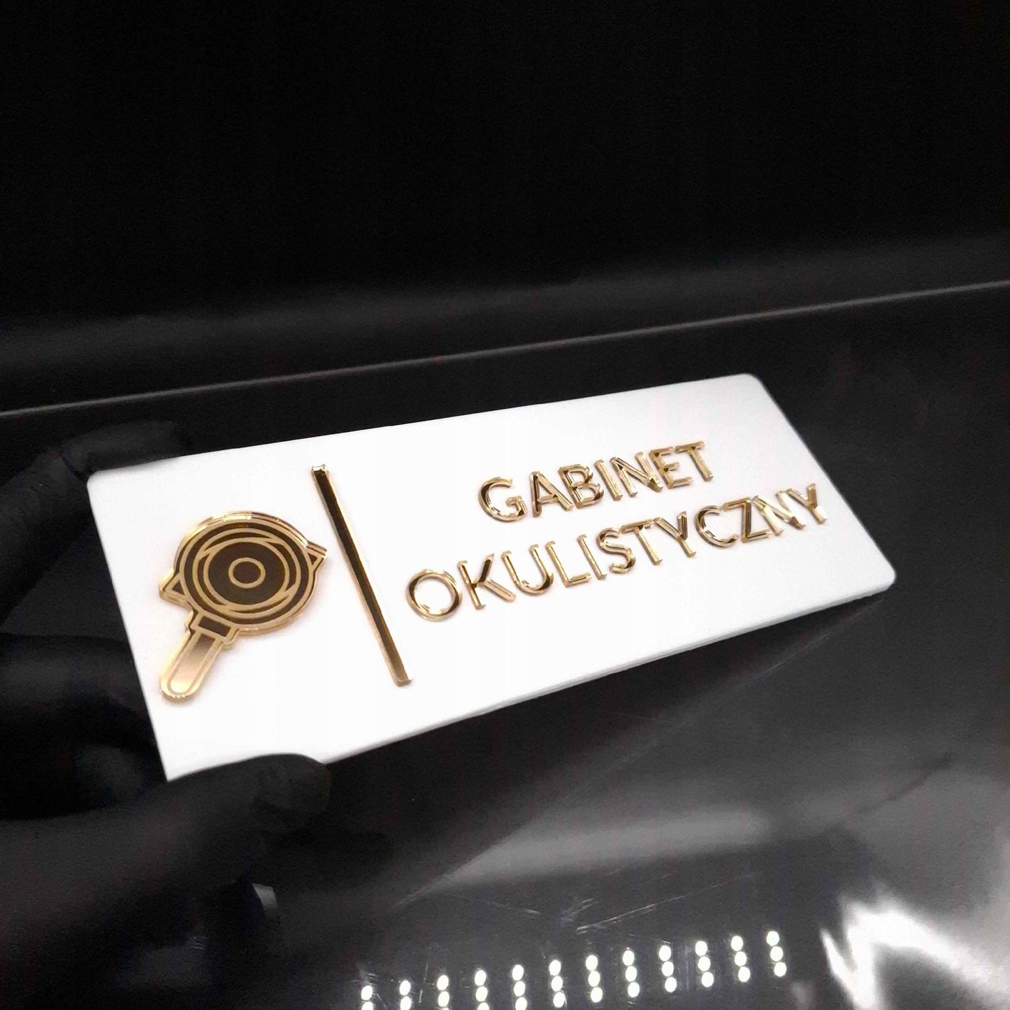 TABLICZKA GABINET OKULISTYCZNY NA DRZWI DO PRZYCHODNI KLINIKI GABINETÓW 3D