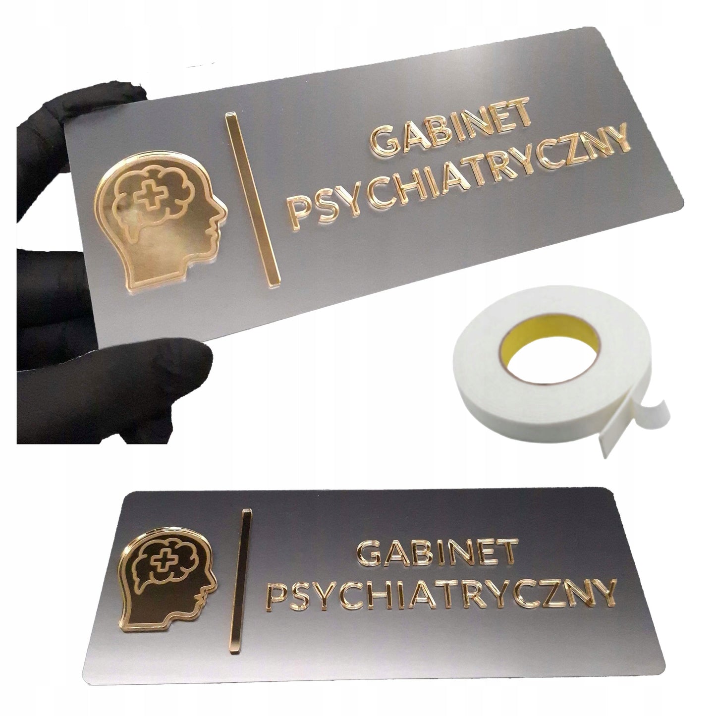 TABLICZKA GABINET PSYCHIATRYCZNY NA DRZWI INFORMACYJNA DO KLINIK PORADNI 3D