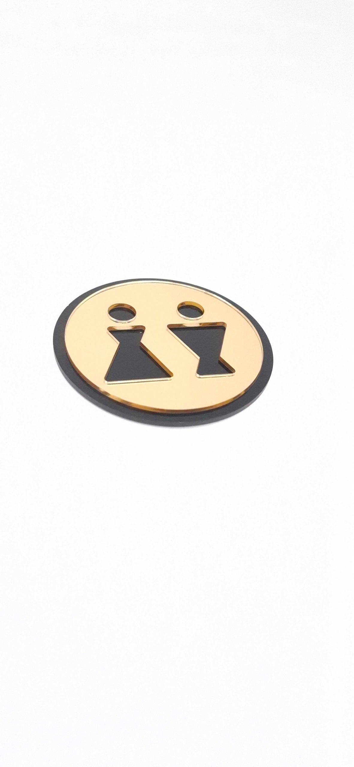 TABLICZKA TOALETA WC ZNAK SYMBOL OZNACZENIE MĘSKI DAMSKI ZNACZEK 9x9 cm