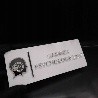 TABLICZKA GABINET PSYCHOLOGICZNY NA DRZWI INFORMACYJNA DO KLINIK PORADNI 3D