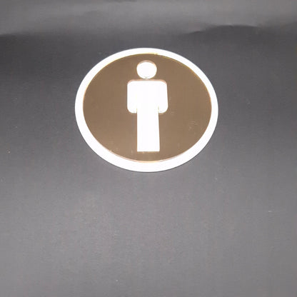 TABLICZKA TOALETA OZNACZENIE WC ZNAK SYMBOL MĘSKI DAMSKI ZNACZEK 9x9 cm