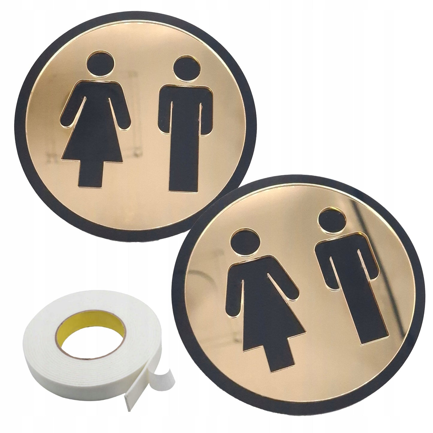 TABLICZKA NA DRZWI TOALETA WC ZNAK SYMBOL MĘSKI DAMSKI PIKTORGRAM 9x9 cm