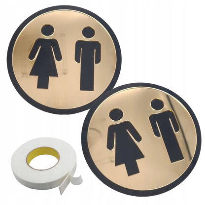 TABLICZKA NA DRZWI TOALETA WC ZNAK SYMBOL MĘSKI DAMSKI PIKTORGRAM 9x9 cm