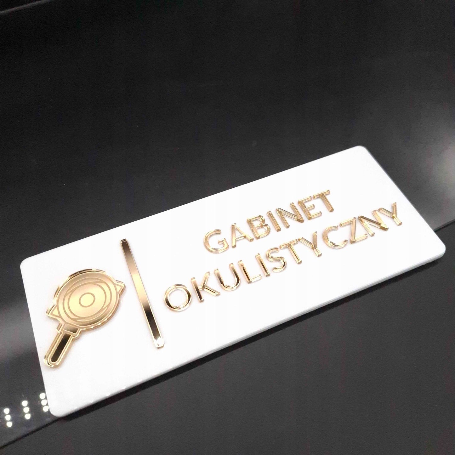 TABLICZKA GABINET OKULISTYCZNY NA DRZWI DO PRZYCHODNI KLINIKI GABINETÓW 3D