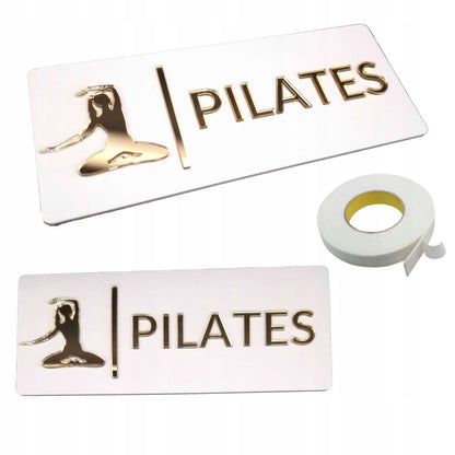 TABLICZKA NA DRZWI Z NAPISEM PILATES DLA SZKÓŁ PILATESU JOGI SPA WELLNESS
