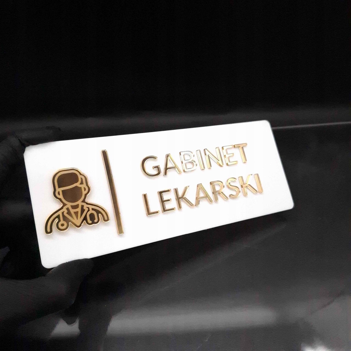 TABLICZKA NA DRZWI Z NAPISEM GABINET LEKARSKI DO KLINIK PRZYCHODNI 3D