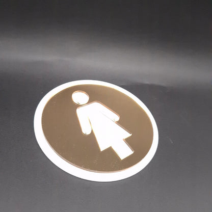 TOALETA OZNACZENIE WC ZNAK SYMBOL MĘSKI DAMSKI ZNACZEK SAMOPRZYLEPNA 9x9 cm