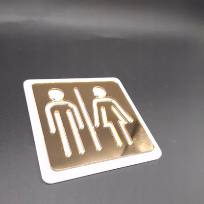 TOALETA WC ZNAK SYMBOL MĘSKI DAMSKI OZNACZENIE TOALETY PIKTORGRAM 9x9 cm