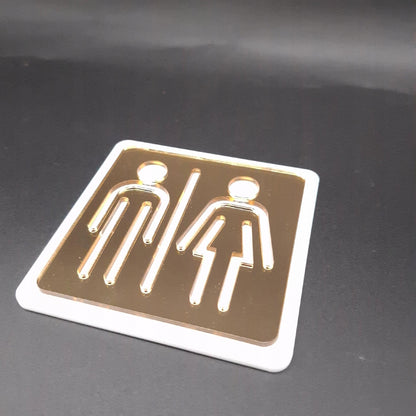 TOALETA WC ZNAK SYMBOL MĘSKI DAMSKI OZNACZENIE TOALETY PIKTORGRAM 9x9 cm