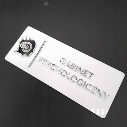 TABLICZKA GABINET PSYCHOLOGICZNY NA DRZWI INFORMACYJNA DO KLINIK PORADNI 3D