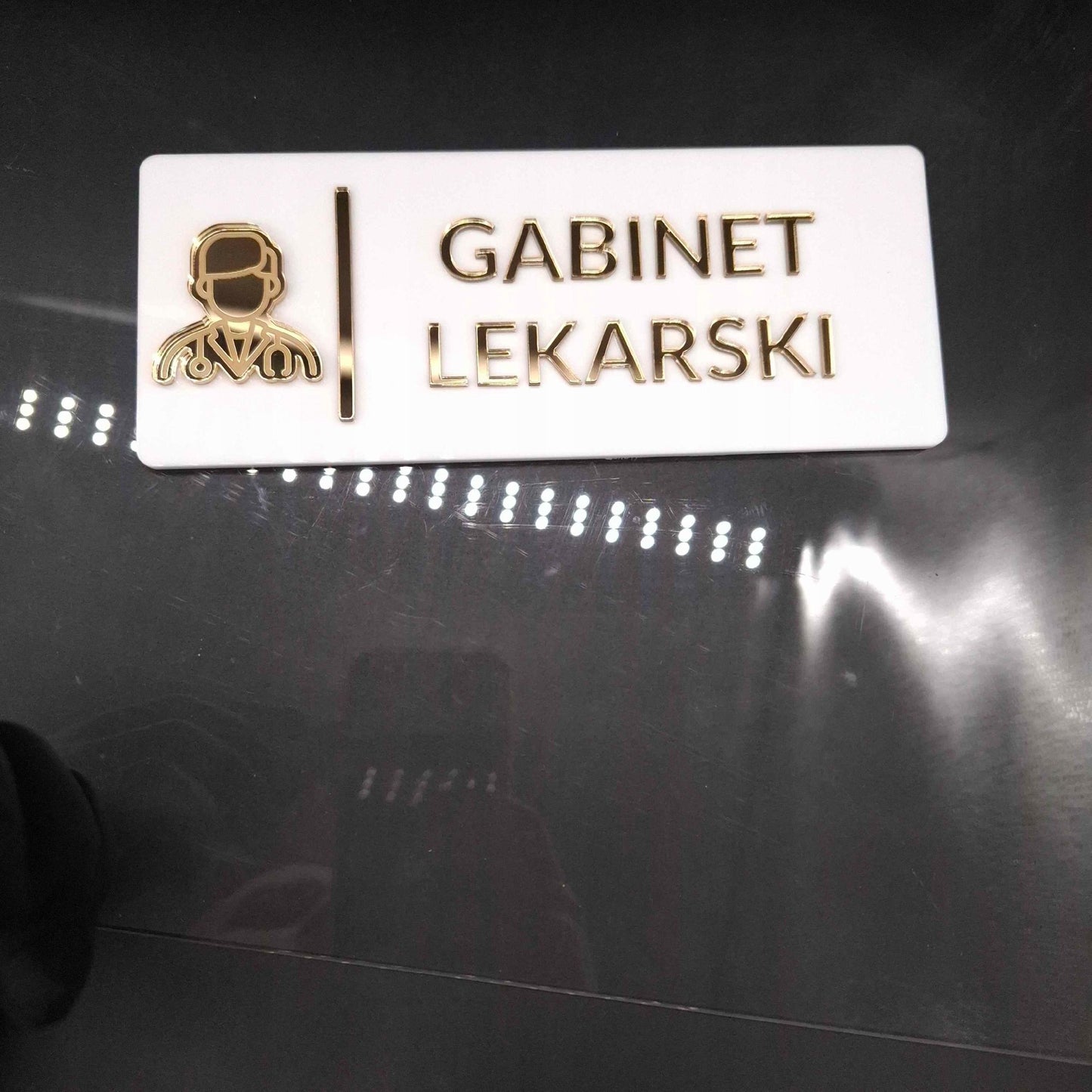TABLICZKA NA DRZWI Z NAPISEM GABINET LEKARSKI DO KLINIK PRZYCHODNI 3D
