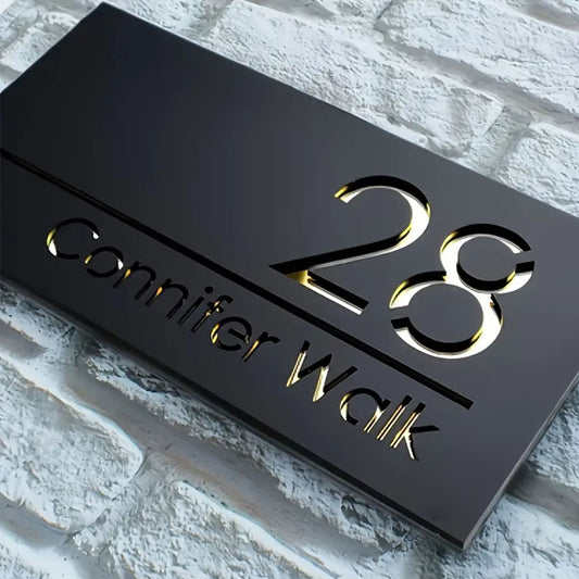 DESIGNERSKA TABLICZKA NA DOM MIESZKANIE WEWNĘTRZNA Z AKRYLU DYSTANSE LUSTRO