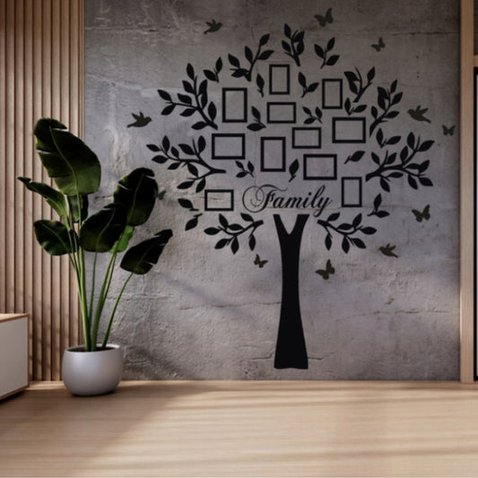 DUŻE DEKORACYJNE DRZEWO ŻYCIA Z RAMKAMI NA ZDJĘCIA TAŚMA OZDOBA SCIENNA 3D 113x131 CM
