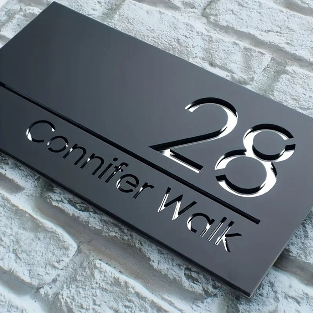 DESIGNERSKA TABLICZKA NA DOM MIESZKANIE WEWNĘTRZNA Z AKRYLU DYSTANSE LUSTRO